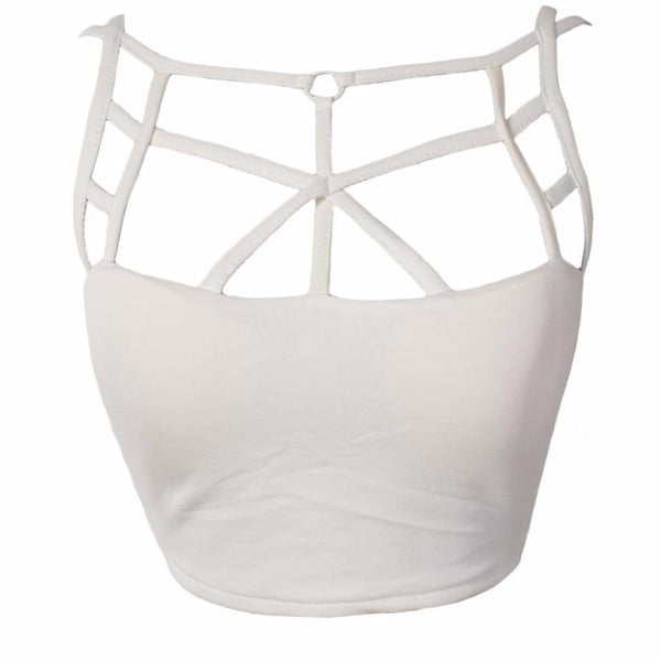 Cut Out Cross Cropped Top
