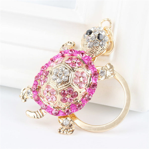 Tortoise Crystal Keychain