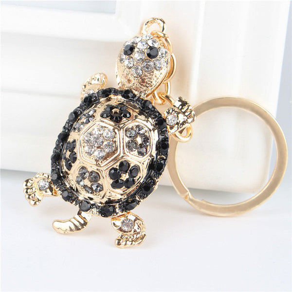 Tortoise Crystal Keychain