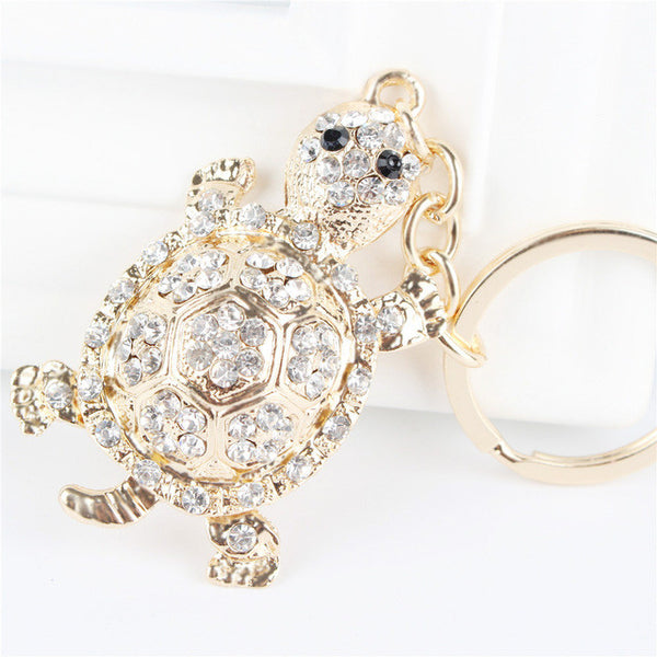 Tortoise Crystal Keychain