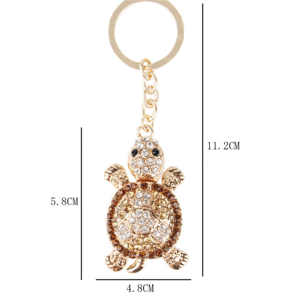 Tortoise Crystal Keychain