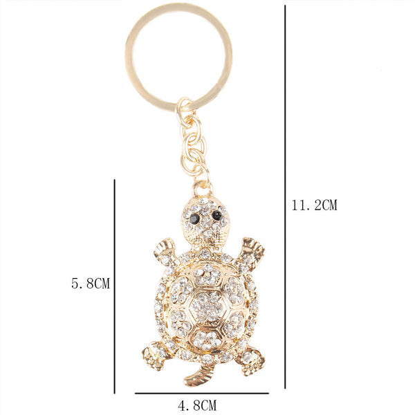 Tortoise Crystal Keychain