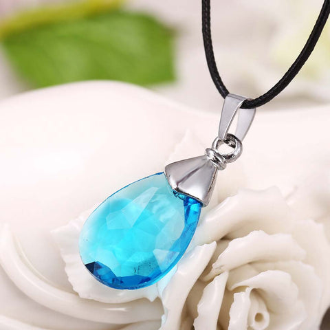 Blue Ocean Drop Crystal Necklace