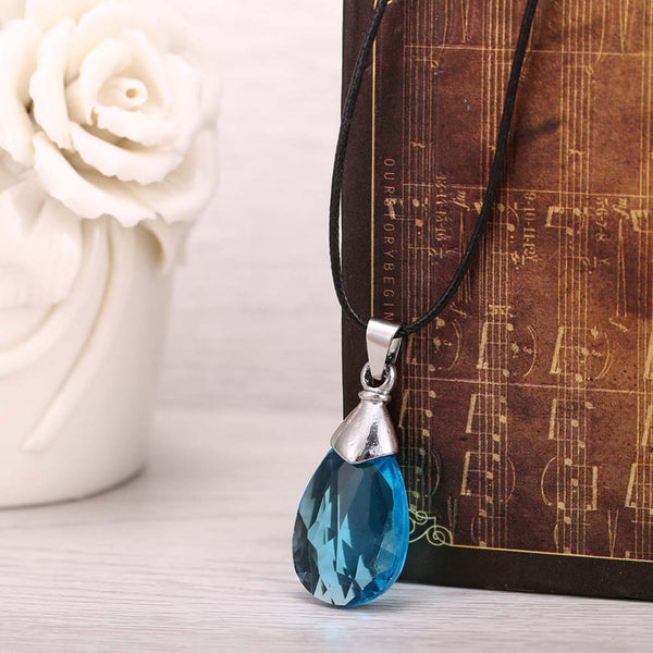 Blue Ocean Drop Crystal Necklace