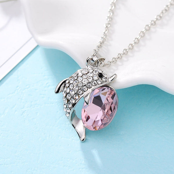 Dolphin Crystal Necklace - Style 1