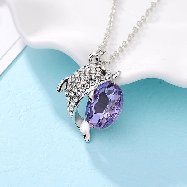 Dolphin Crystal Necklace - Style 1