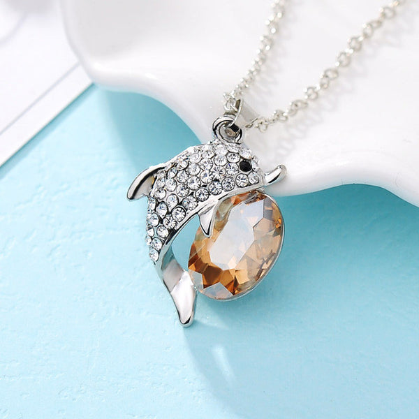 Dolphin Crystal Necklace - Style 1