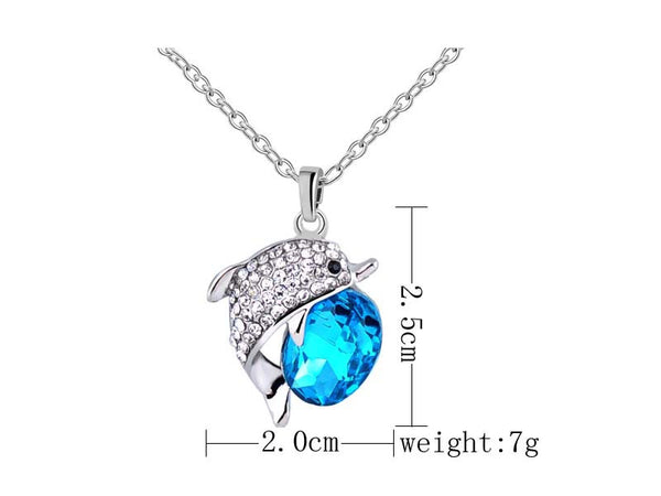 Dolphin Crystal Necklace - Style 1