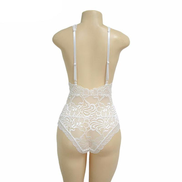 Sexy Deep V Lace Backless Jumpsuit