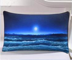 Moon and Ocean 3D Soft Blue Bedding Set