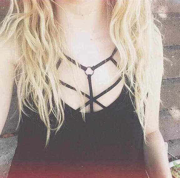 Cut Out Cross Cropped Top