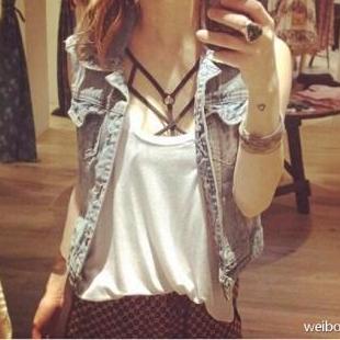 Cut Out Cross Cropped Top