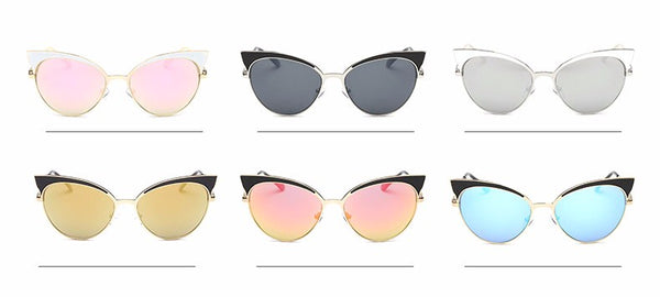 Vintage Cat Eye Retro Big Beach Sunglasses