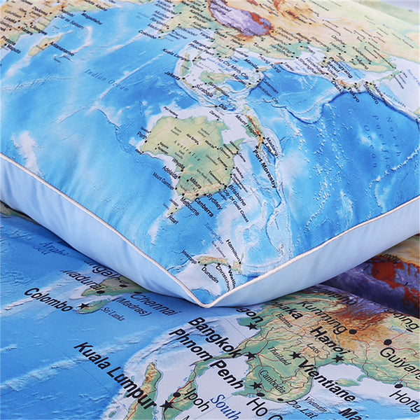 World Map Bedding Set