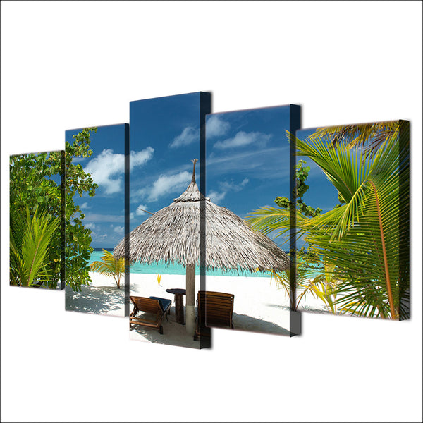 Limited Edition 5 Piece Beach Cottage Canvas