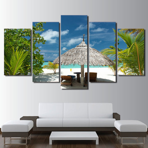 Limited Edition 5 Piece Beach Cottage Canvas