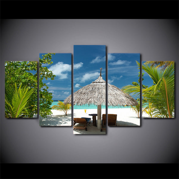 Limited Edition 5 Piece Beach Cottage Canvas