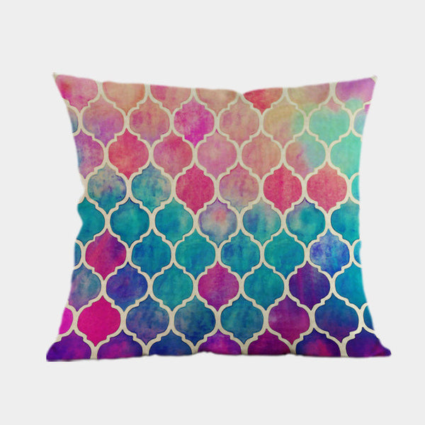Colorful Geometric Cushion Cover