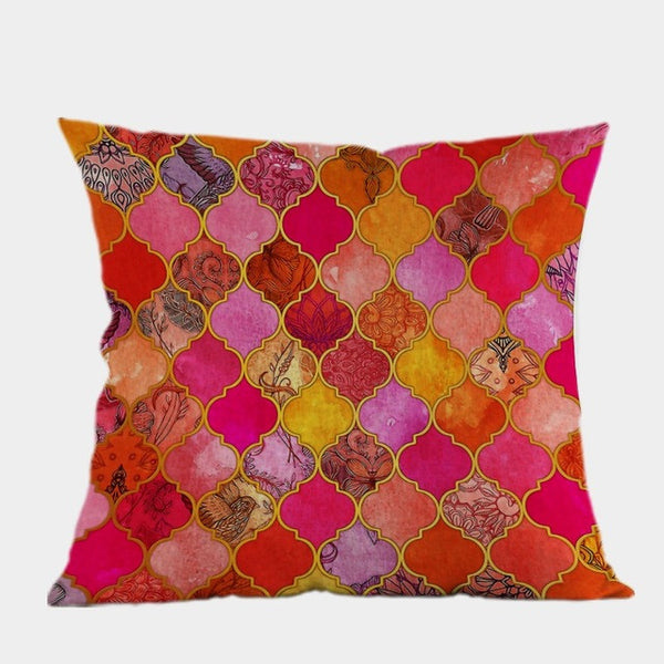 Colorful Geometric Cushion Cover