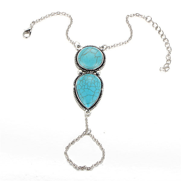 Bohemian Gem Stone Charm Bracelet