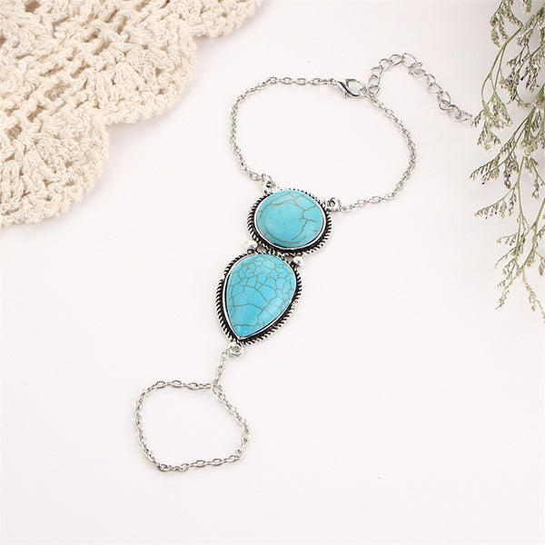 Bohemian Gem Stone Charm Bracelet