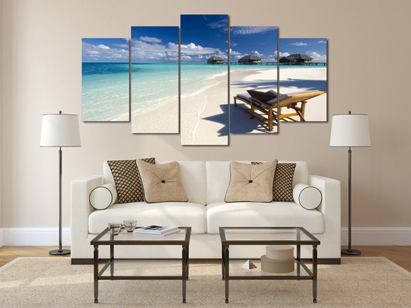 Limited Edition 5 Piece Beautiful Sea View & Beach Chair Canvas