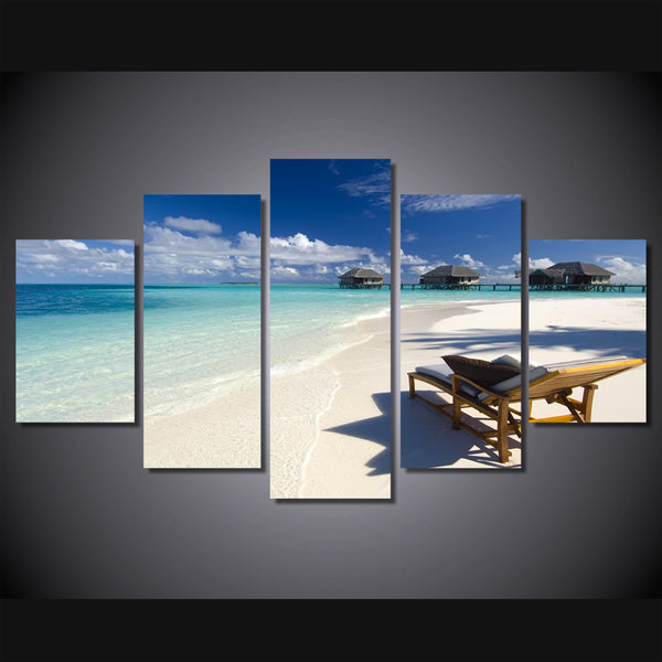 Limited Edition 5 Piece Beautiful Sea View & Beach Chair Canvas