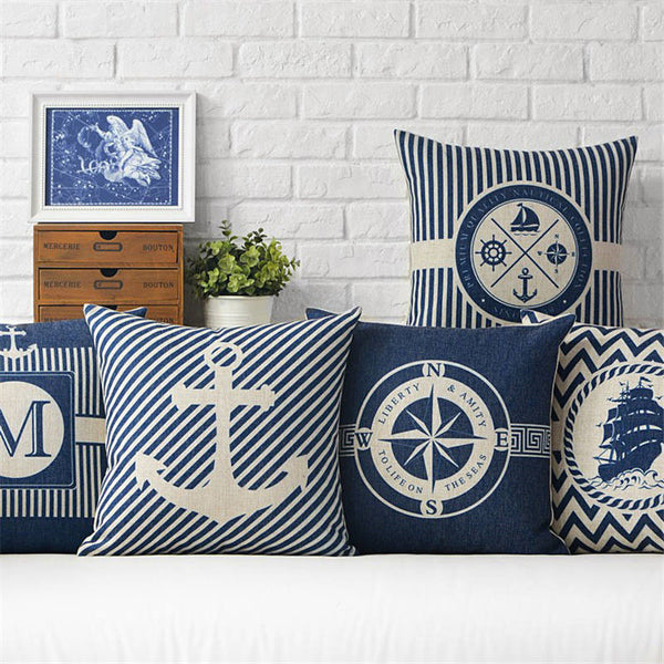 Sailing Printing Cushion Cover