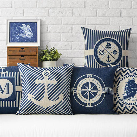 Sailing Printing Cushion Cover
