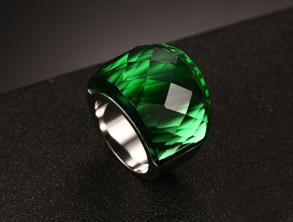 Blue Ocean Crystal Party Ring