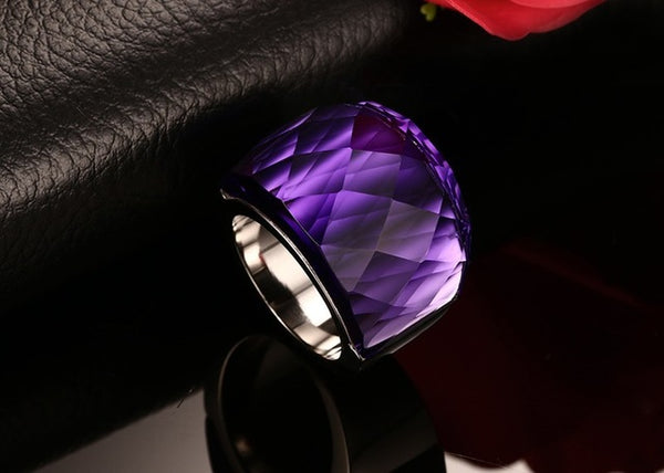 Blue Ocean Crystal Party Ring