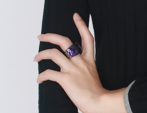 Blue Ocean Crystal Party Ring