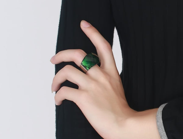 Blue Ocean Crystal Party Ring