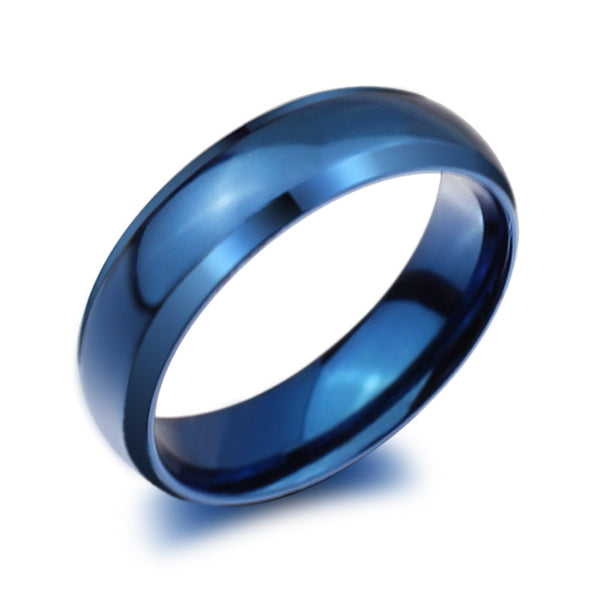 Blue Stainless Steel Ring