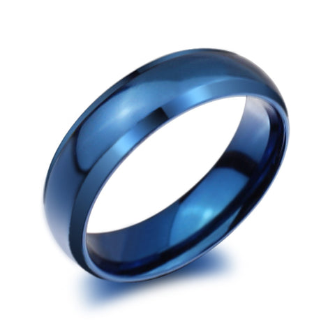 Blue Stainless Steel Ring