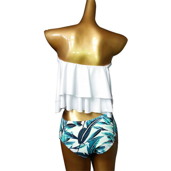 Floral Print Stylish Off Shoulder Bikini