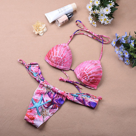 Pink Mermaid Shells Bikini