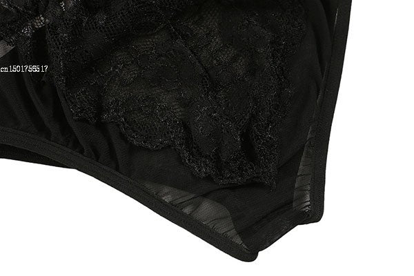 Sexy Floral Lace Backless Lingerie