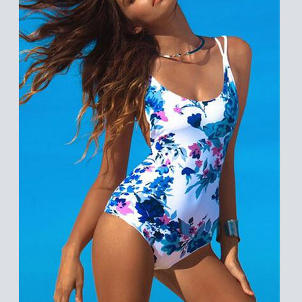 Floral Printed Bandage Swimsuit