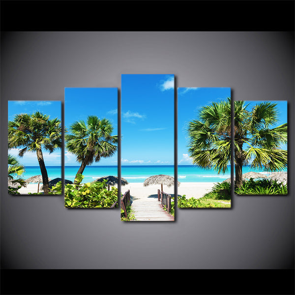Limited Edition 5 Piece Coconut Grove & Beach Canvas