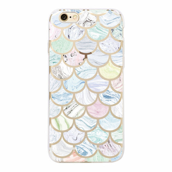 Luxury Marble Mermaid Scale Phone Case