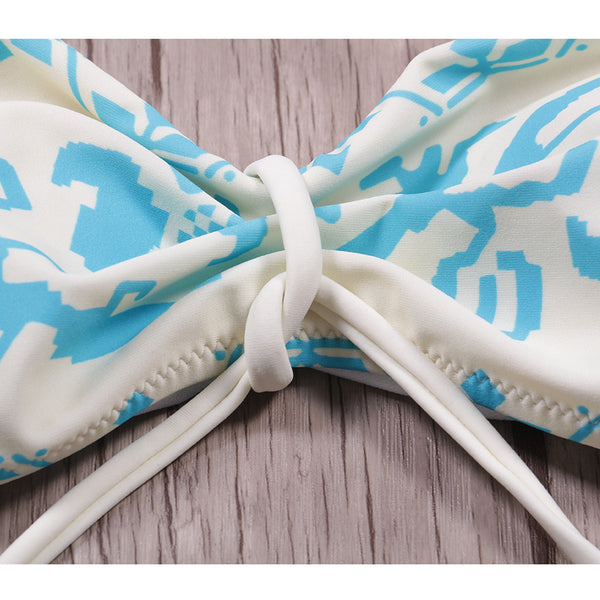 Floral Printed Push Up Bikini Set