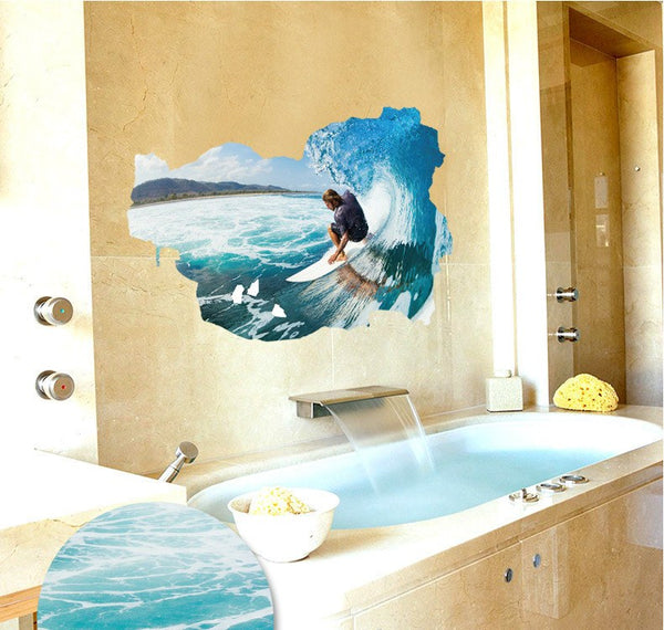3D Removable Surfing Wall Sticker - Simply Adore