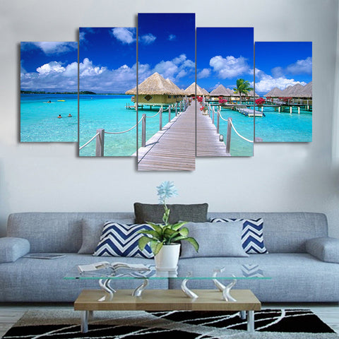 Limited Edition 5 Piece Maldives Vacation Canvas
