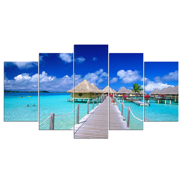 Limited Edition 5 Piece Maldives Vacation Canvas