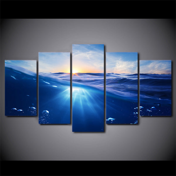 Limited Edition 5 Piece Sea in Underwater Canvas