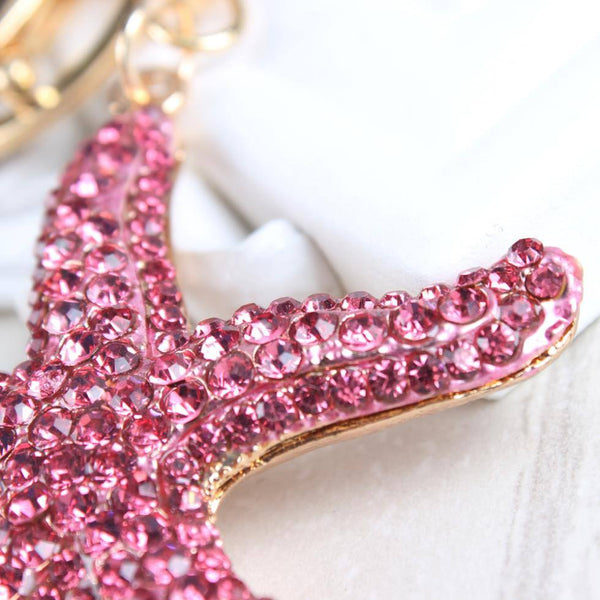Starfish Crystal Keychain