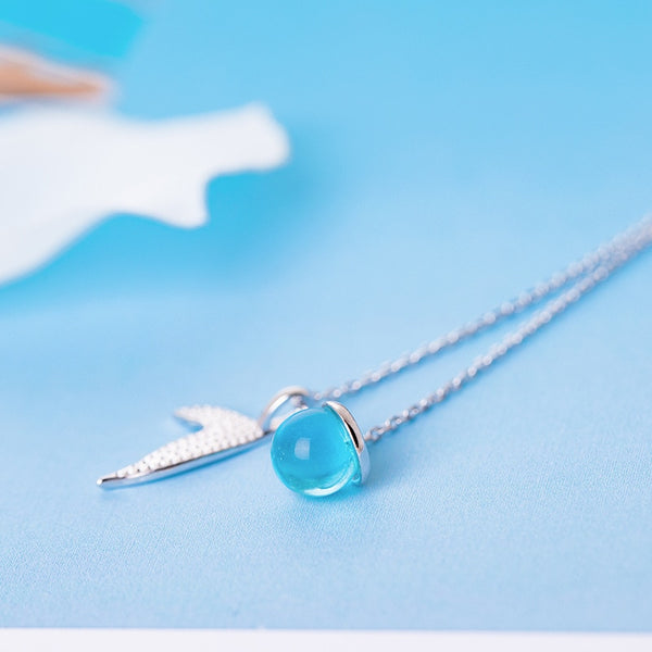 Little Crystal Mermaid's Tear Necklace