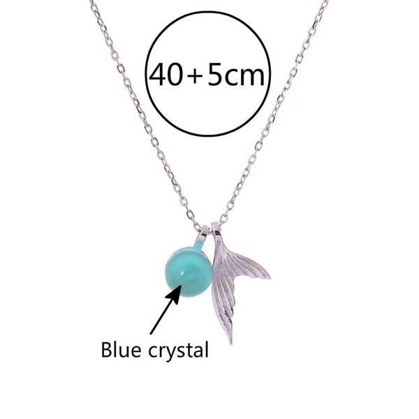 Little Crystal Mermaid's Tear Necklace