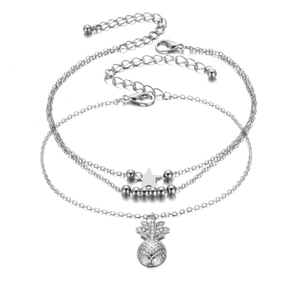 Bohemian Pineapple Pendant Anklet